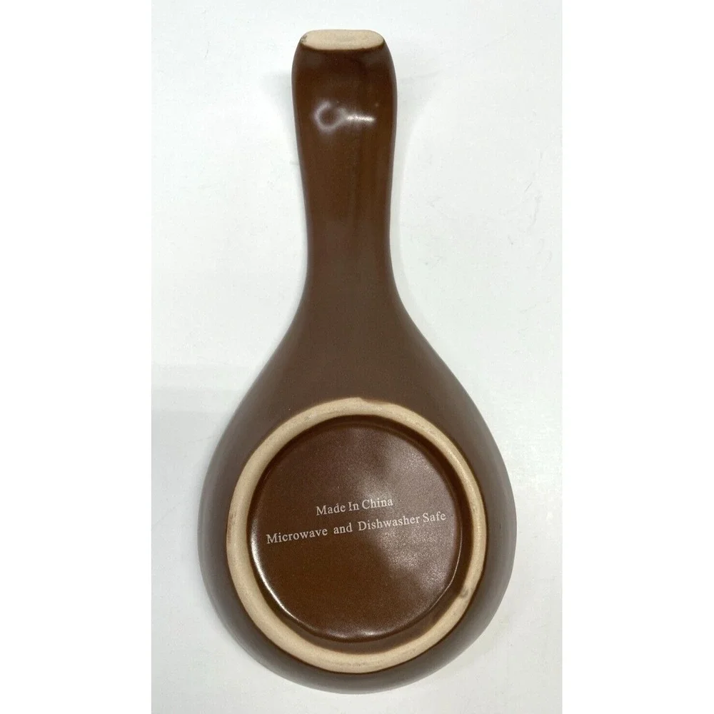 Gingerbread Man Christmas Candy Holiday Porcelain Spoon Rest Ladle 9